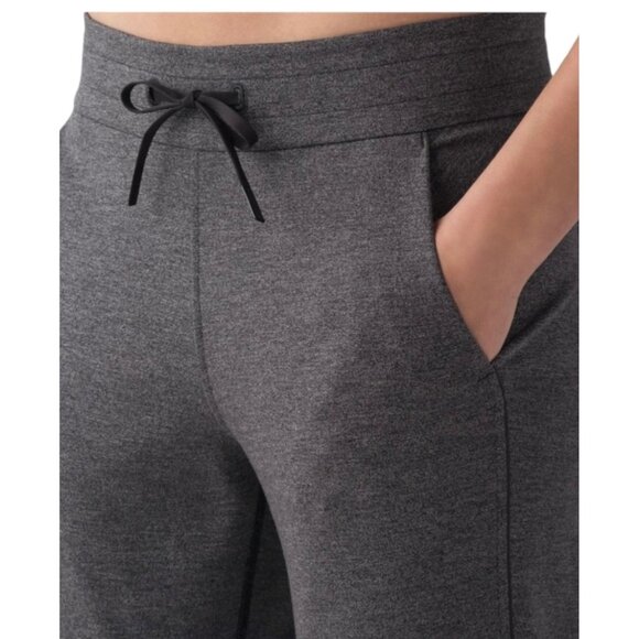 Lululemon On Track Jogger Heathered Black Grey Size 8 Pants - Picture 5 of 10